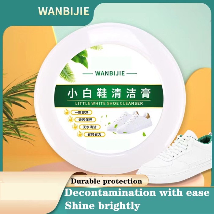 Cream Krim Pembersih Semir Wax Alas Sepatu Casual Putih wanbijie 260G