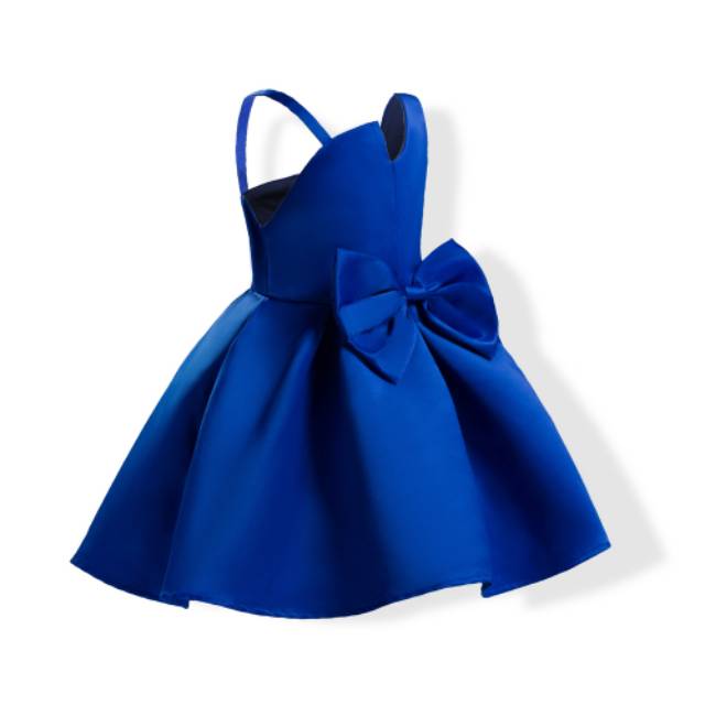 GA2537 SUZY DRESS BLUE GAUN PESTA ANAK PEREMPUAN MERAH PINK BIRU KOREA IMPORT IMLEK MURAH BIRTHDAY