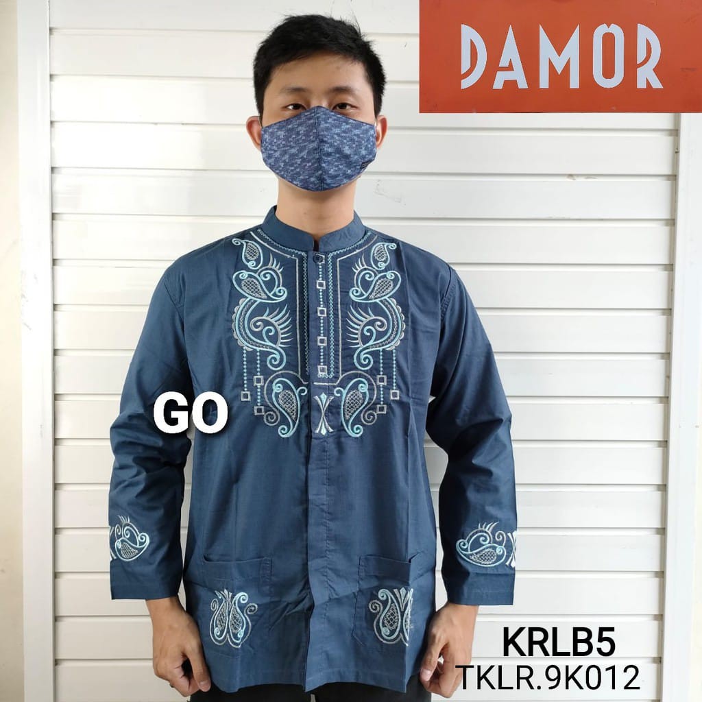 gos KRLB DAMOR (CRESSIDA) KOKO REGULER Baju Muslim Koko Cowok Pakaian Pria Muslim Lengan Panjang