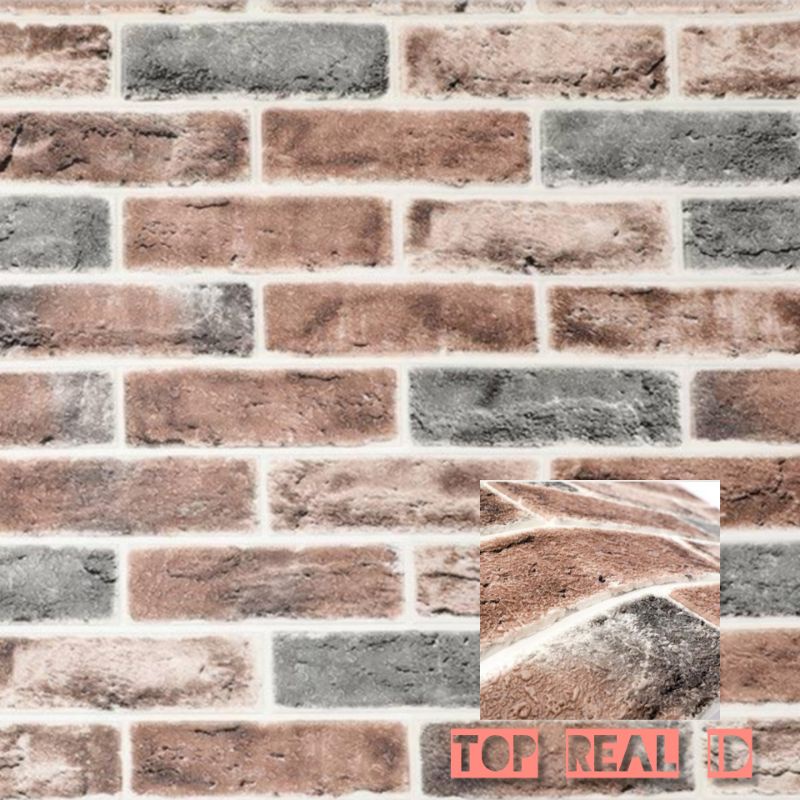WALLPAPER 3D MODERN BRICK FOAM MOTIF CORAK BATU BATA WARNA/WALLFOAM 3D ANTI PANAS (ALUMINIUM FOIL)TE