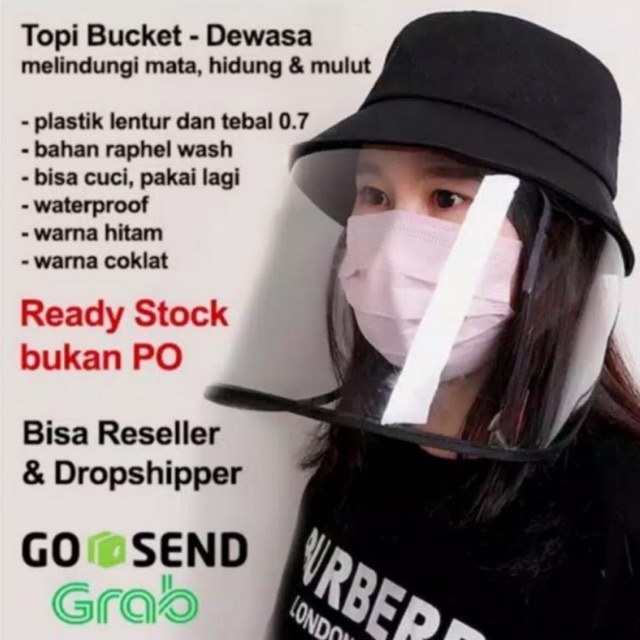 TOPI + MIKA ANTI VIRUS CORONA MASKER VISOR PELINDUNG WAJAH KORONA CEGAH FASHION KPOP PRIA