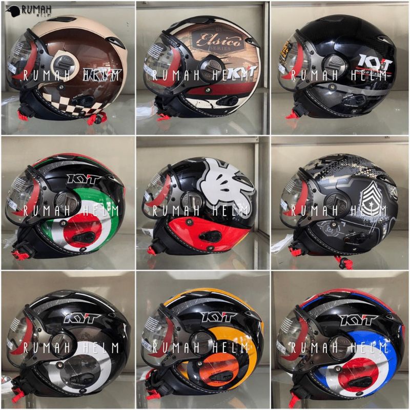 Jual HELM KYT ELSICO MOTIF/ HELM KYT PILOT MOTIP ONGKIR TER MURAH