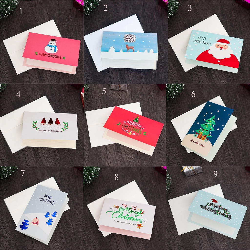 Preva Kartu Natal Xmas Party Postcards Amplop Kartun