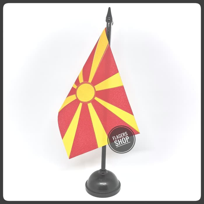 

Bendera Meja Makedonia + Tiang Kayu