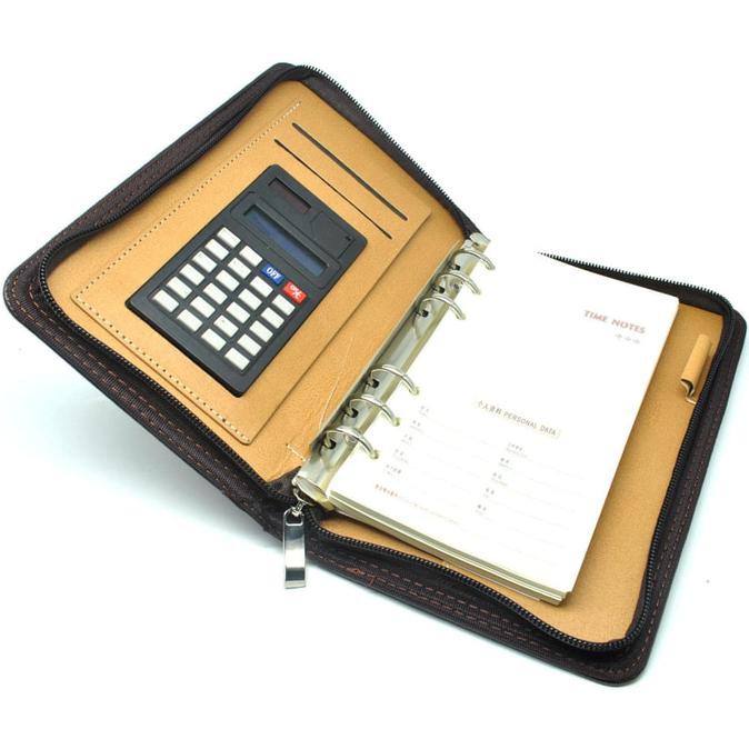 

PRODUK TERLARIS BUKU CATATAN AGENDA BINDER NOTE COVER KULIT WITH KALKULATOR