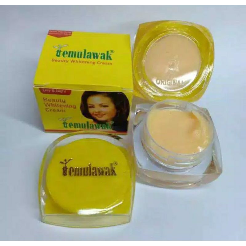 Temulawak Beauty Whitening Cream Krim Siang Malam Pelembab Wajah Pot Kaca 20g