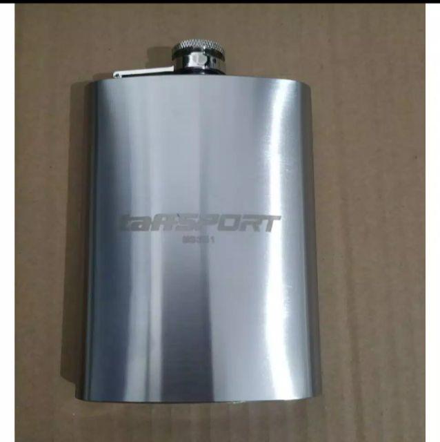 Botol Minum Wine Bir Flask Hip Square Shape Stainless Steel 8oz
