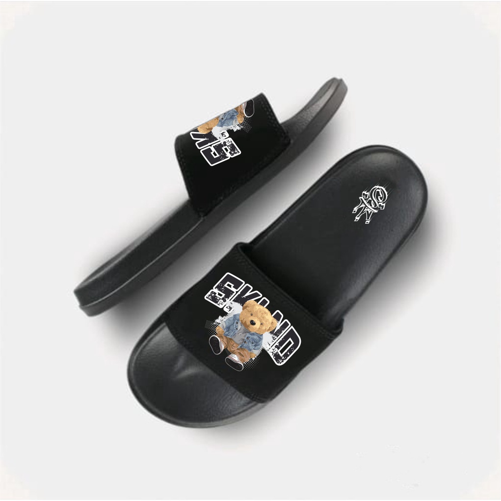 SKULLEND - Sandal Slop Pria Slide On Karet  Flip Flop - Sendal Selop Kualitas Premium Distro