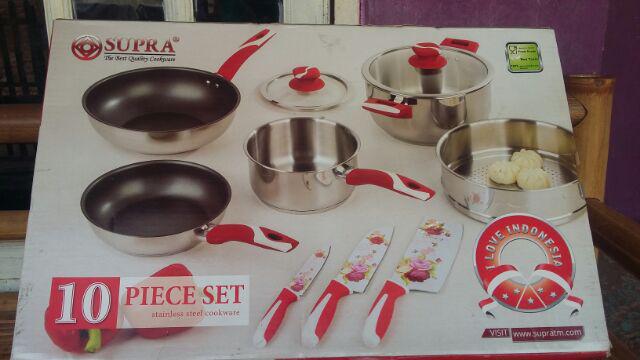 Supra Panci Set 10 Pcs Cookware Set Alat Masak 10 Pcs Impact (i Love Indonesia)