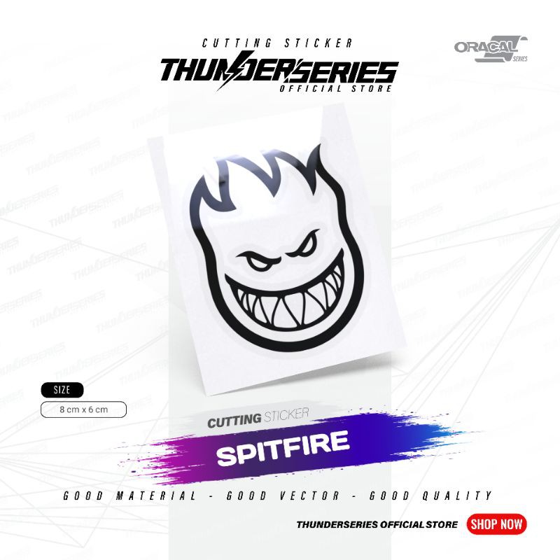 Cutting Sticker Spitfire | Stiker Spitfire Hitam