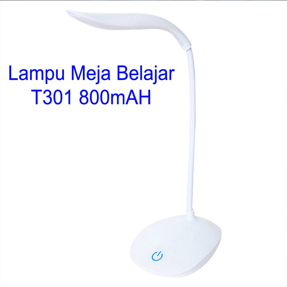 TaffLED Lampu Meja Belajar Desk Lamp USB 14 LED - T301 - White