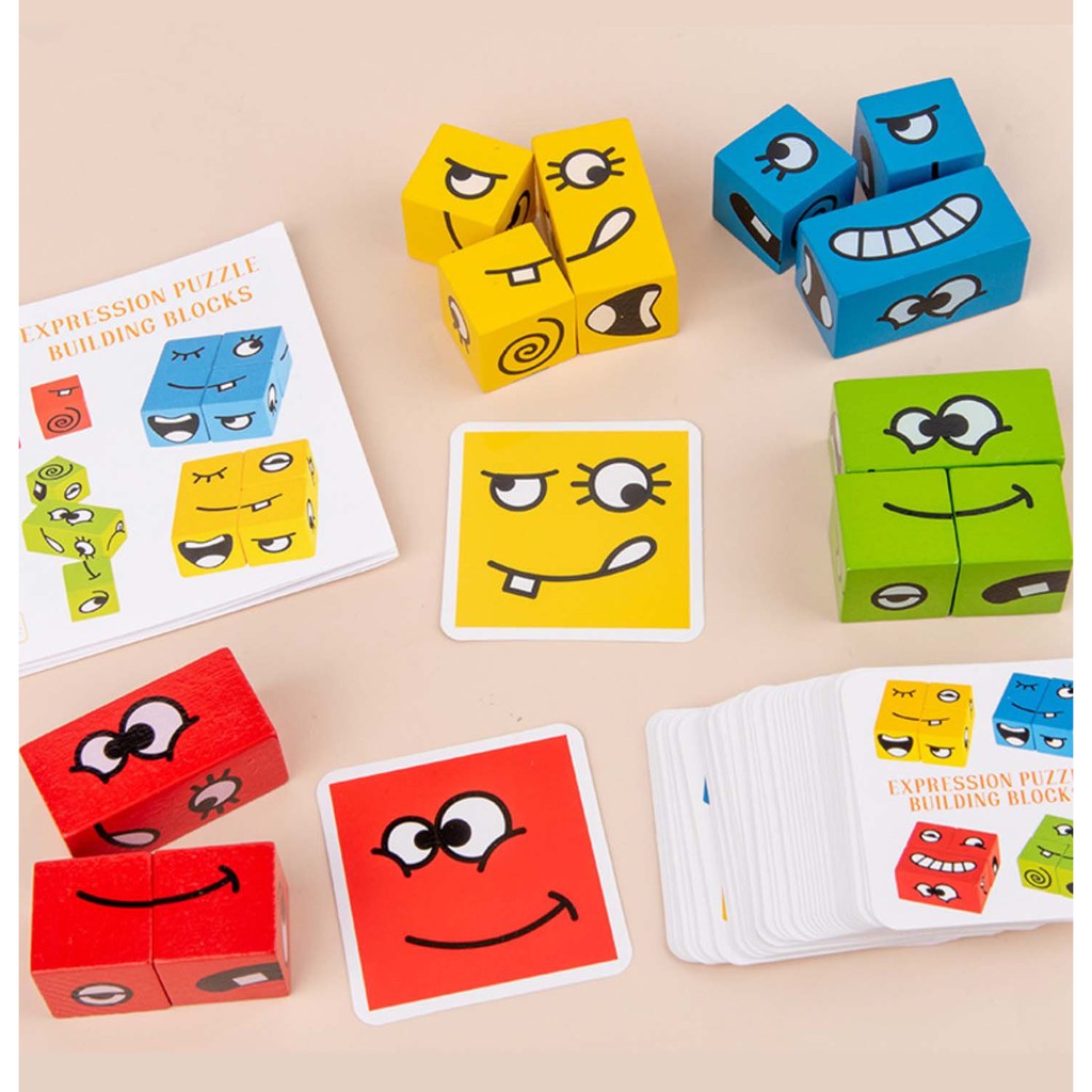 EXPRESSION PUZZLE BUILDING BLOCKS Learn About Feeling Logic Colour