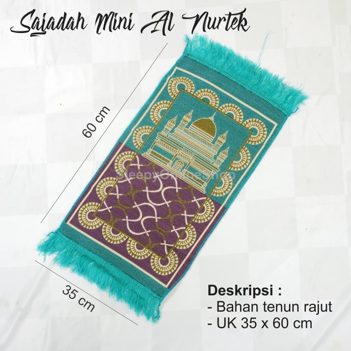 sajadah nurtex mini chenil sajadah turki kecil