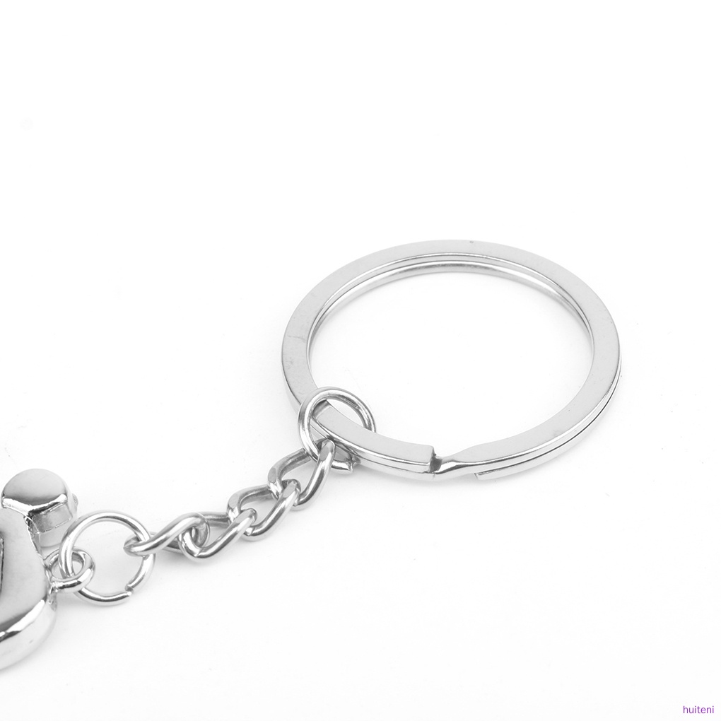 Silver Metal Bicycle Bike Cycling Riding Keychain Keyring Keyfob Key Chain Ring huiteni