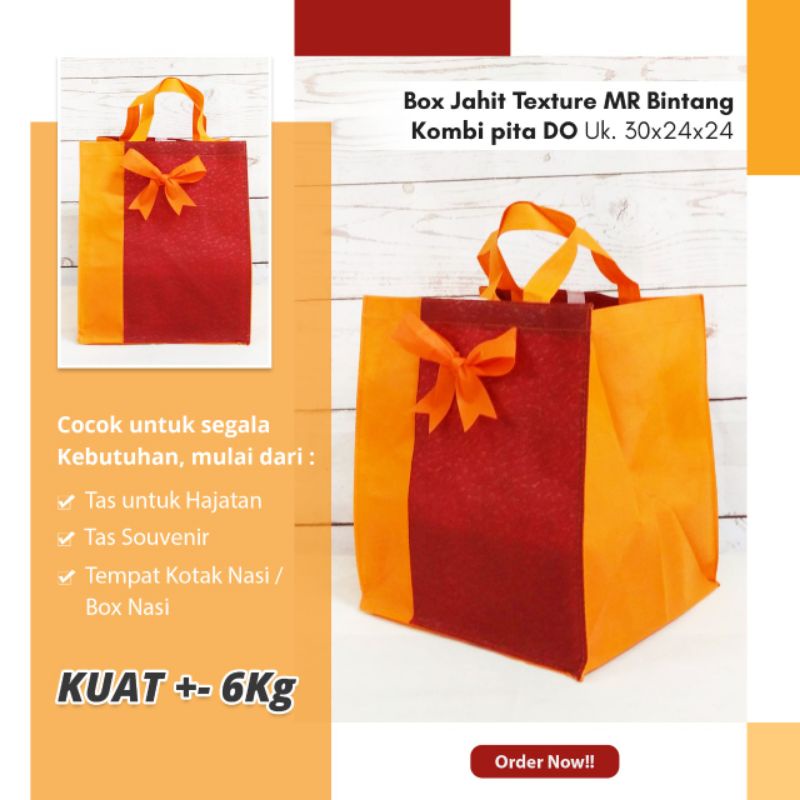 

TAS HAJATAN SPUNBOND 30X24X24 TAS KOTAK NASI TAS SOUVENIR TAS HAMPERS TAS BERKAT