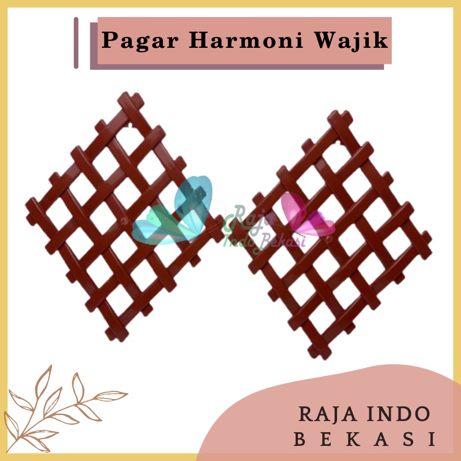 Pagar Wajik Harmoni Coklat Ornamen Bunga Vas Wajik Pagar, Jaring, Rambatan Plastik Ukuran Kecil Sedang Besar untuk Bunga Hias Artificial Hiasan Ruang Tamu Dinding Home Grosir Murah Wajik Putih / Breket/ Tatakan/ Pagar Plastik/ Bunga Plastik/ Rumput Plasti