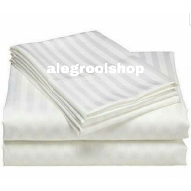 SUPER JUMBO!!SPREI HOTEL KATUN DOLBY/DOBY GARIS PUTIH HOTEL/SPREI JADI/SEPRE MURAH BAGUS