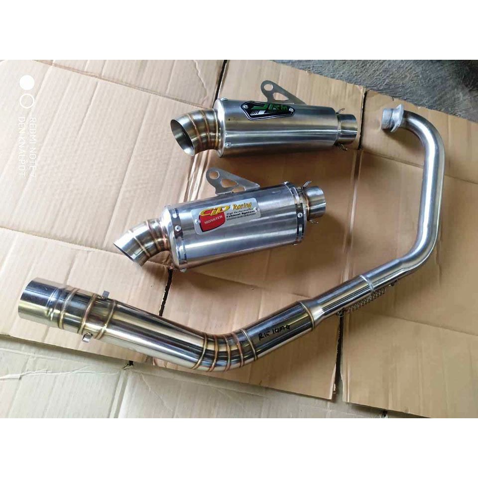 KNALPOT JRM BUAT SATRIA FU JUPITER MX OLD VIXION MEGAPRO TIGER SCORPIO SONIC CB150R NEW DLL