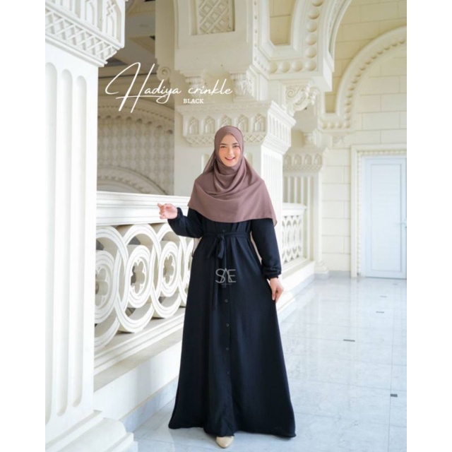 Gamis Hadiya crinkle | aluna crinkle | busui friendly | 1 kg muat 3pcs