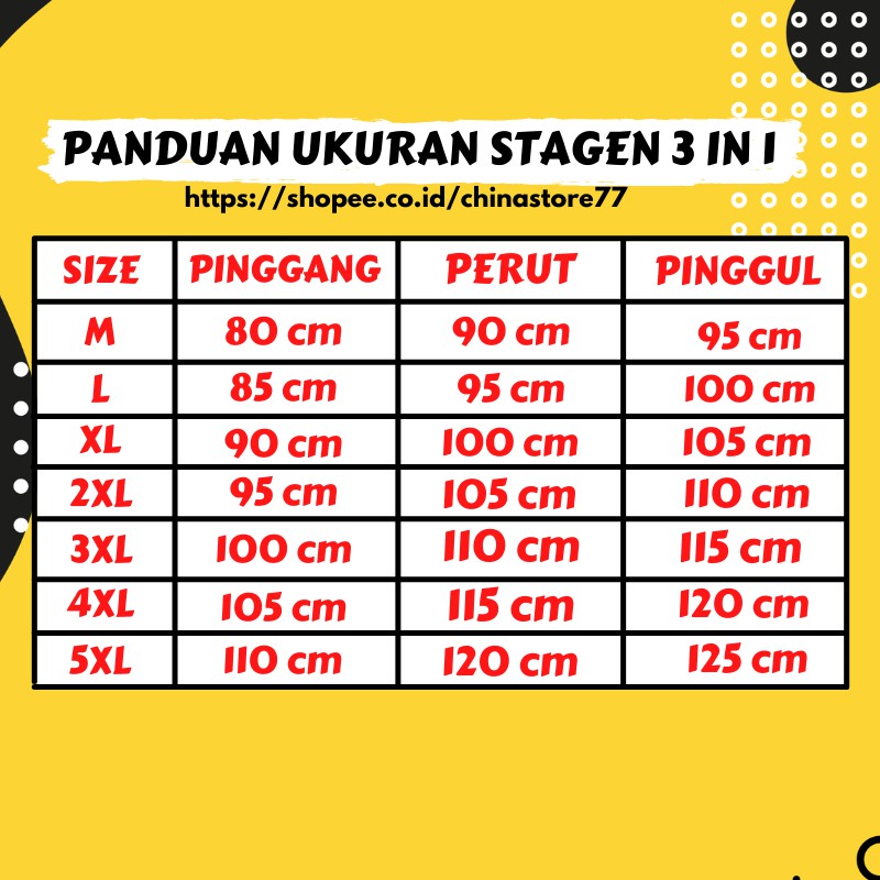 Stagen Korset Melahirkan Paket Korset 3 in 1 Pelangsing Perut Wanita Setelah Melahirkan