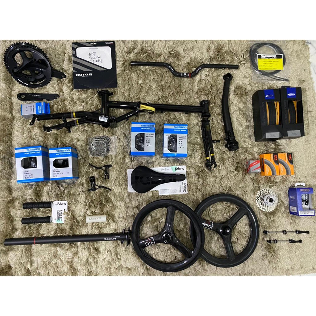 Sepeda Fullbike Fnhon Gust Black Gold V Brake Spek Sultan