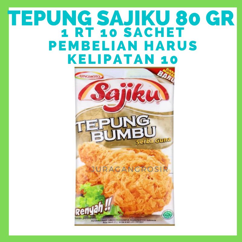 

TEPUNG SAJIKU 80 GR RENTENG ISI 10 SACHET