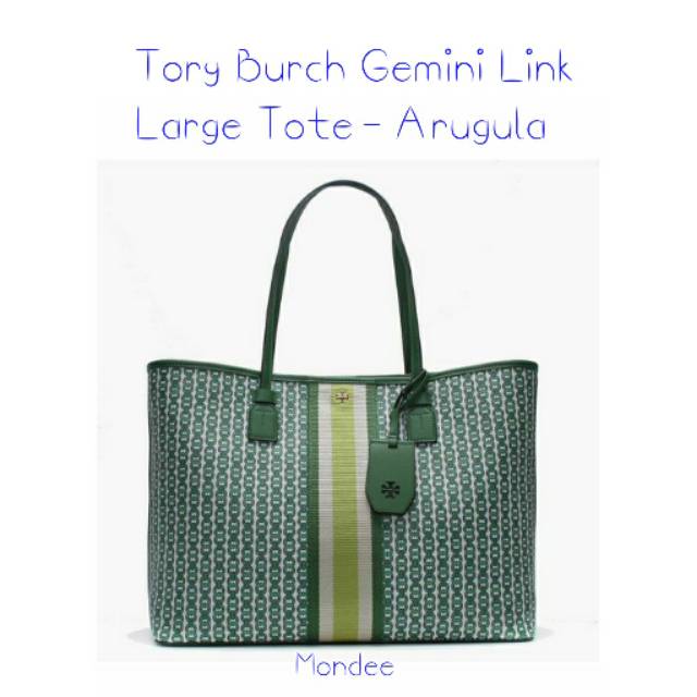 Tory Burch Gemini Link Large Tote - Arugula