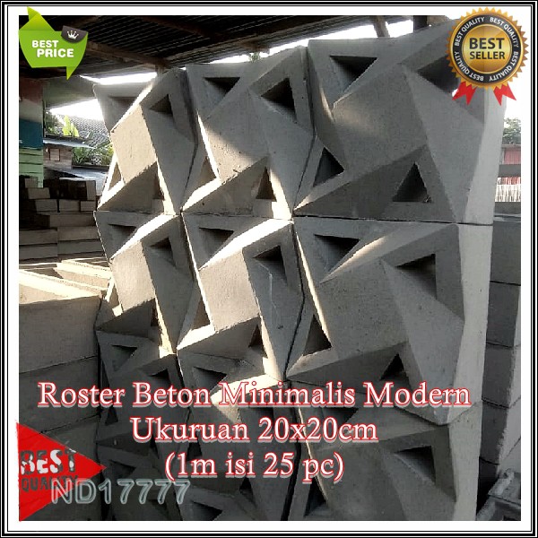 Roster Beton Minimalis Loster Lubang Angin Jalusi Ventilasi Udara Rumah Pagar