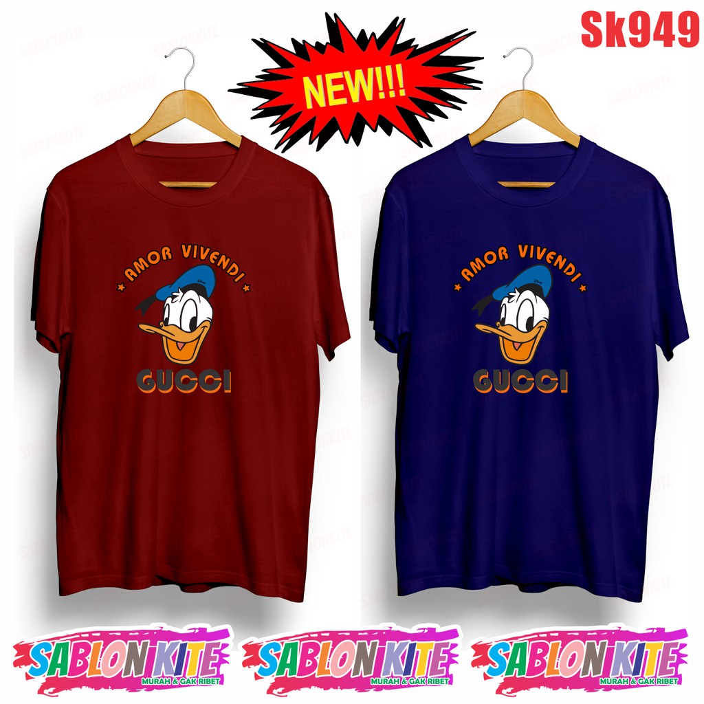 MURAH!!! KAOS KPOP V TAEHYUNG SK949 DONALD DUCK DONAL BEBEK UNISEX COMBED 30S