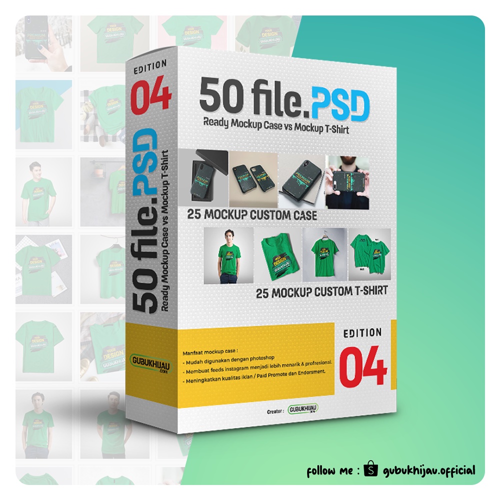 PAKET HEMAT Template Mockup Custom Case dan Mockup Apparel Edisi 04