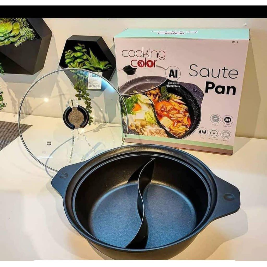 panci hotpot suki shabu cooking color anti bocor dan lengket