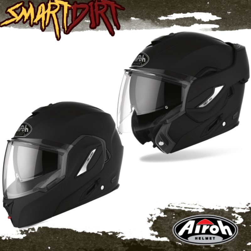 HELM AIROH REV19 BLACK MODULAR DOUBLE VISOR HELM MODULAR AIROH BLACK
