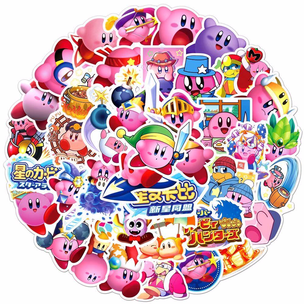 Agustin Kirby Star Kids Gift 50pcs/pack Scrapbooking Ally Stationery Stiker Untuk Koper Laptop Fans Koleksi Hadiah Stiker Anime