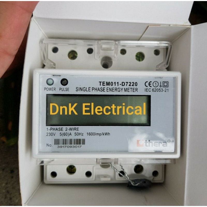 KWH Meter 1 Phase (Digital/LCD) Merk THERA TEM011-D7220