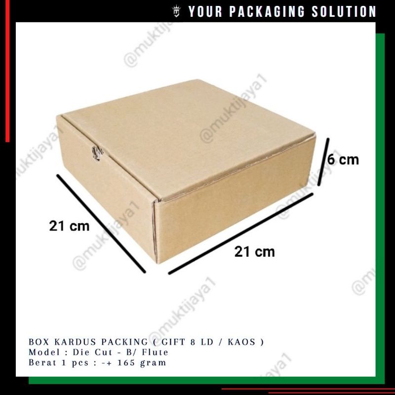 

BOX GIFT 8 (KAOS) • 21x21x6cm LD • Kotak/ Kardus/ Karton / Packing