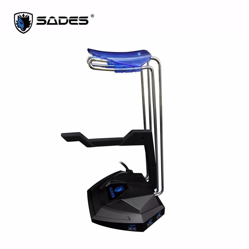 Sades Anubis Staff - Headset Stand Bungee USB 3.0 Hub