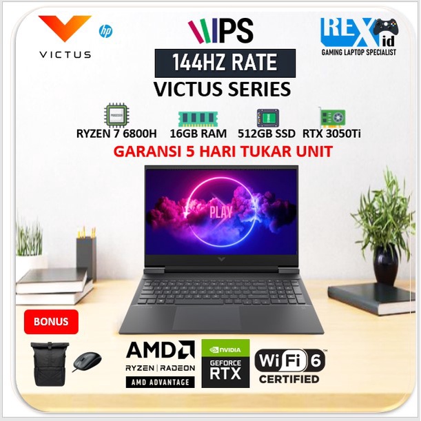 Laptop VICTUS RYZEN 7 6800H RTX 3050Ti 144HZ