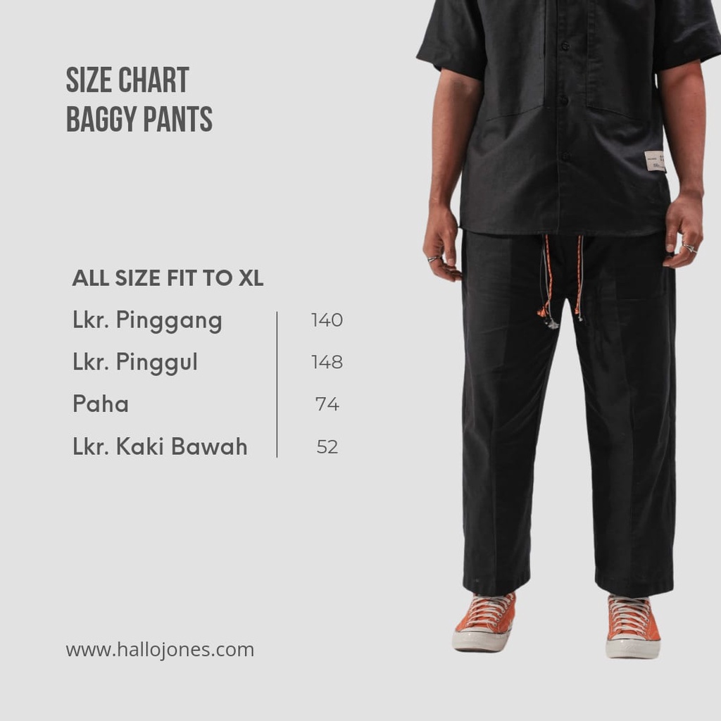 JAVAJONES Baggy Linen Pants Caesar | Celana Panjang Pria Wanita