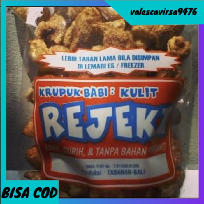 

⭐BISA COD⭐ Krupuk Samcan Kulit Babi Rejeki Khas Bali 200 gr