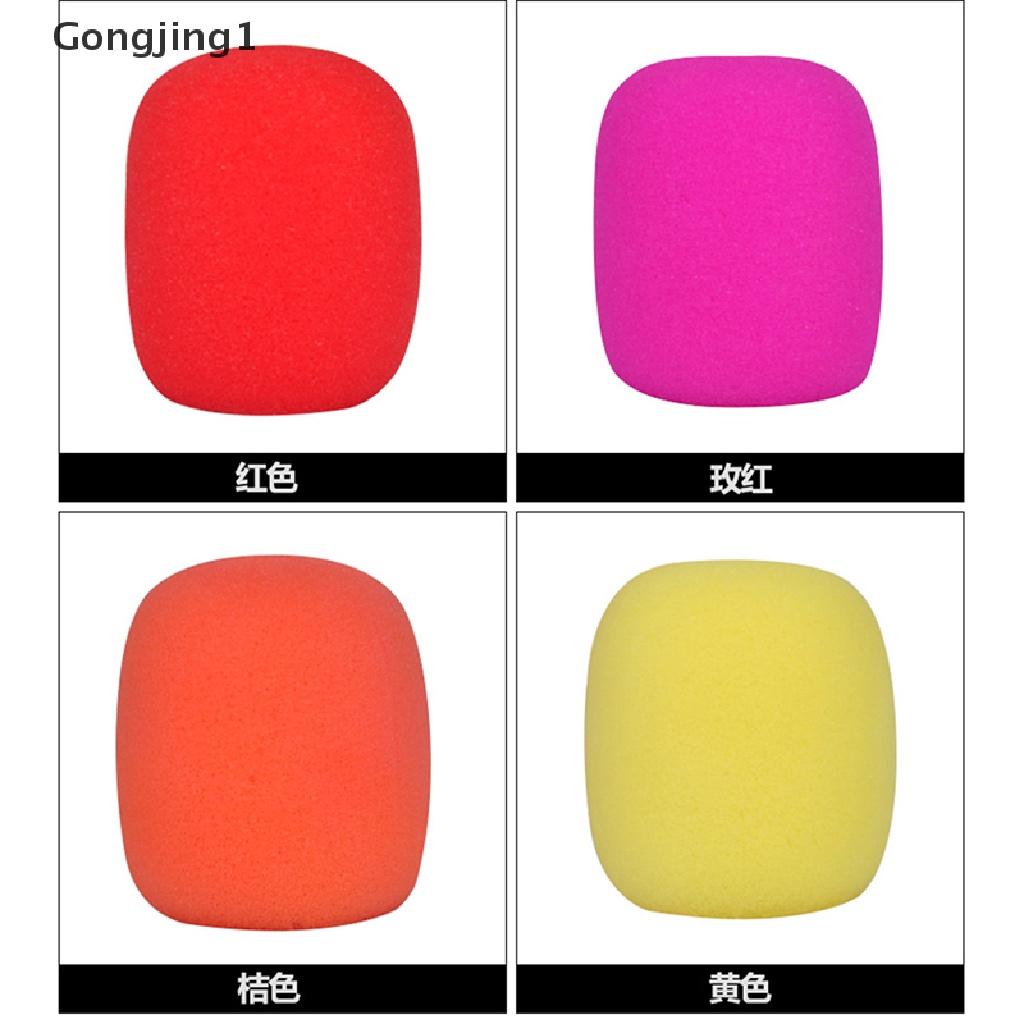 Gongjing1 Cover Pelindung Mikrofon Genggam Bahan Busa 10 Warna