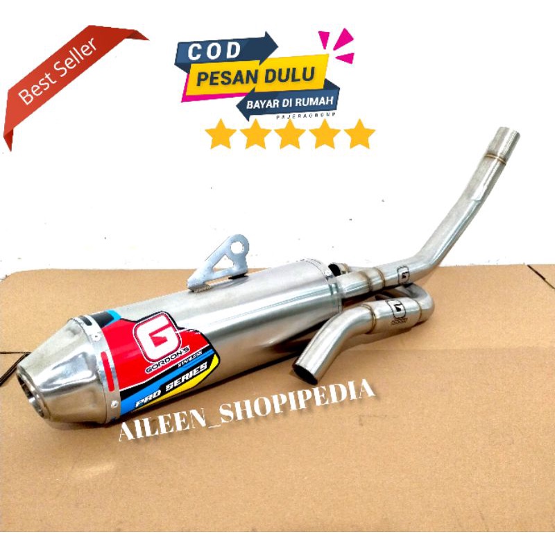 Knalpot Gordon Pro Series Stainless KLX  CRF 150 WR 155