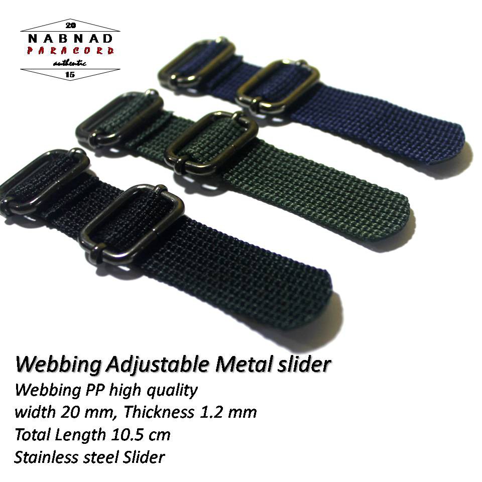 Nabnad Buckle Pengait Strap Jam Paracord Webbing Slider Ring Jalan Nabnad