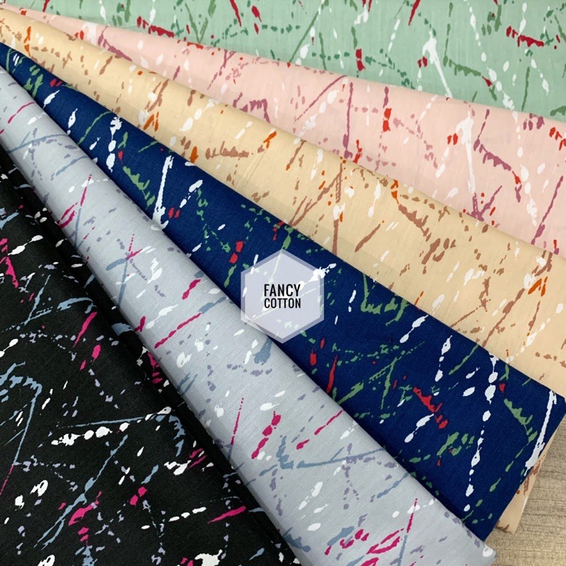 kain katun jepang motif fancy paint art