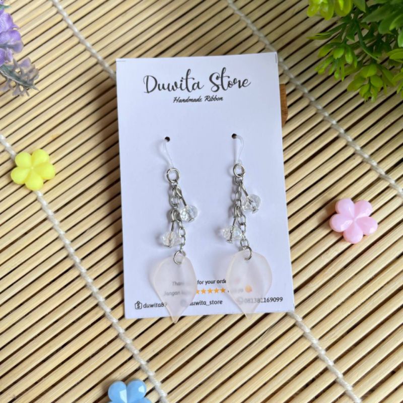 HANDMADE ANTING DEWASA KAITAN PLASTIK/SILVER ANTING MODEL KOREA