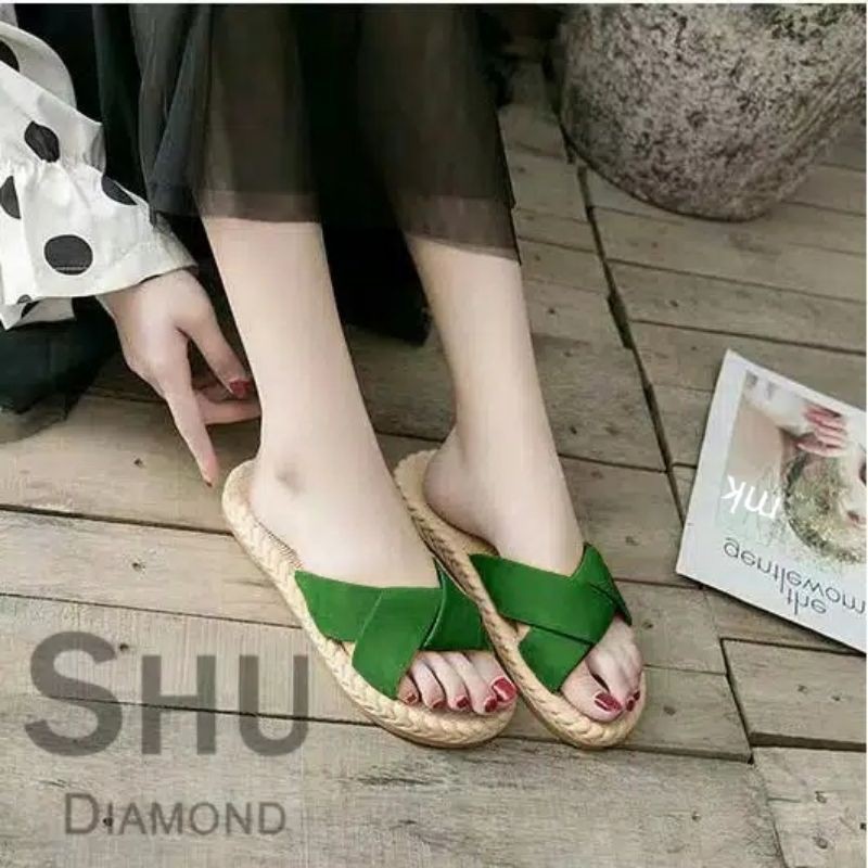 SANDAL PRES SUEDE ETNIK WANITA