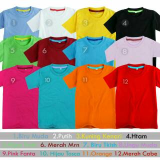 Kaos Polos Anak cotton combed 24s Premium | Shopee Indonesia