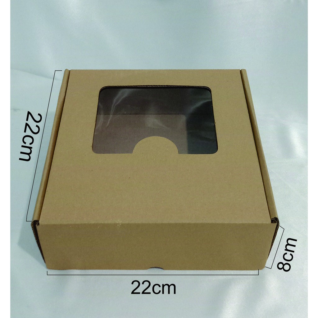 

BOX / KOTAK / KARDUS 22x22x8 cm Window mika Kecil / Die Cut/ Box Hampers/ Box Gift (10 PCS)