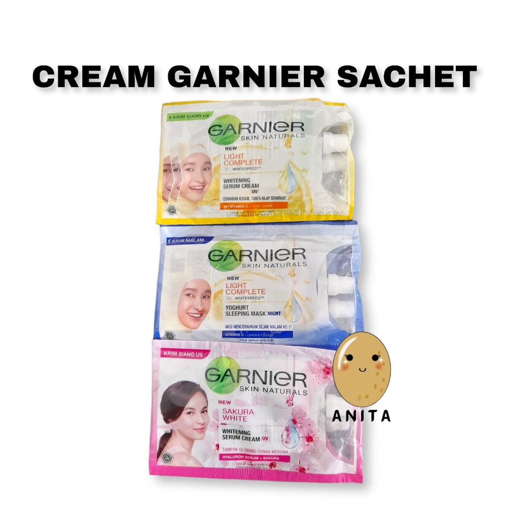 Jual GARNIER CREAM SACHET LIGHT COMPLETE WHITE SPEED / SAKURA WHITE