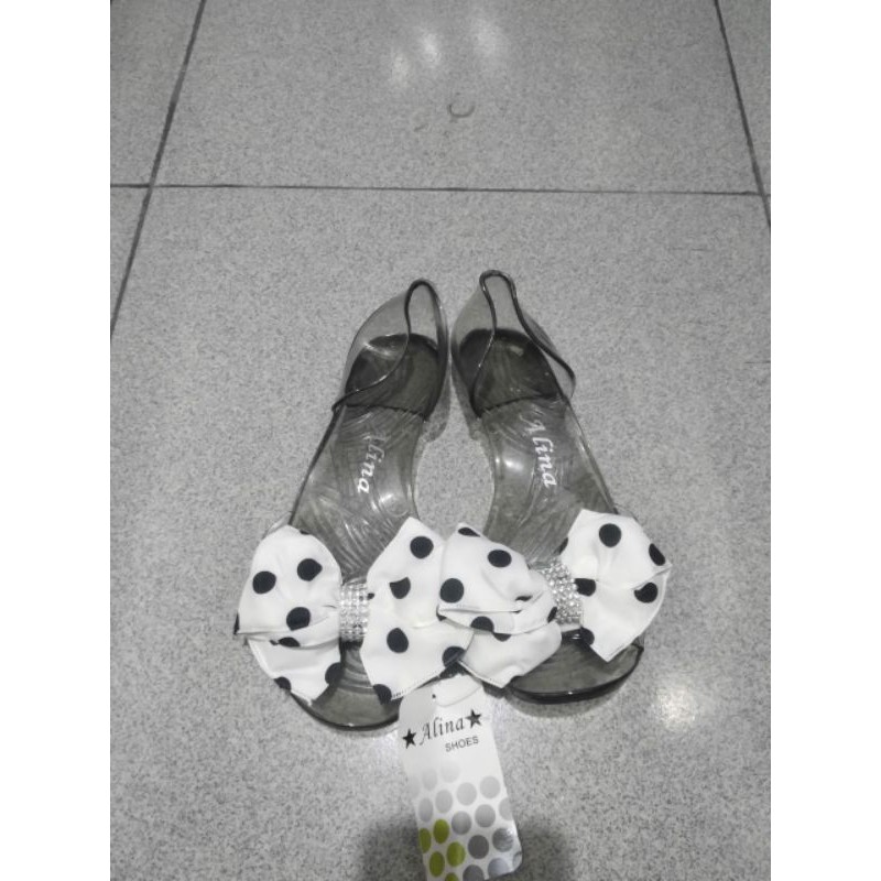 Home-MIMI Flatshoes Pita Kaca Polkadot (Anak Anak) / Sepatu transparan Anak 186-B import