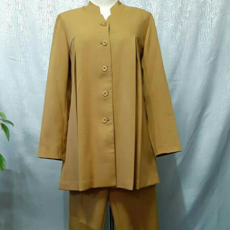 Seragam Hamil Pemda Pns Guru Baju Hamil Khaki Setelan Kerja Celana Hamil Khaki Pns Guru Perawat 6l Shopee Indonesia